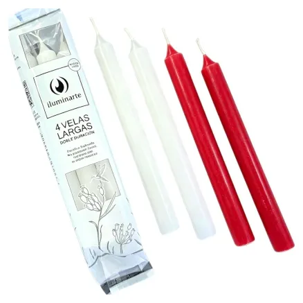 Velas largas 4pcs iluminarte