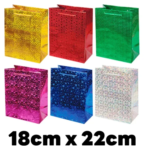 Bolsa de Regalo Holografica 12pcs 18 x 22