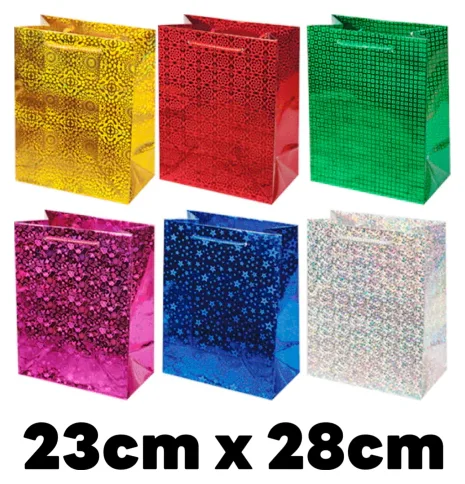 Bolsa de Regalo Holografica 12pcs 23 x 28