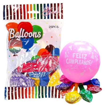 Globo Latex Feliz Cumpleaños 25pcs Yf-1570