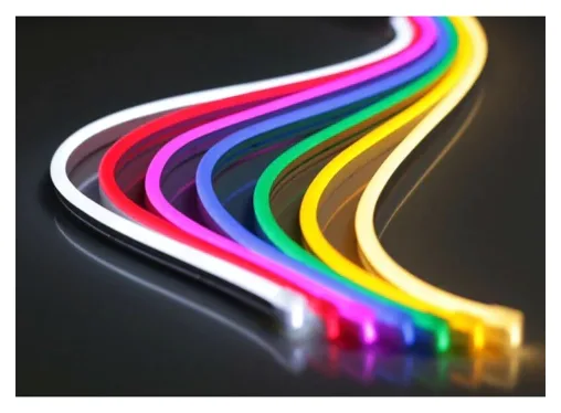 Luz Neon x 5 m con Fuente y Sin Fuente Naranja / con fuente